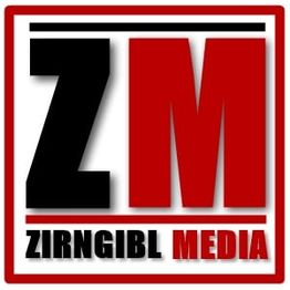 Logo mit den Buchstaben ZM, darunter "ZIRNGIBL MEDIA" in schwarzer und roter Schrift.