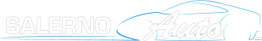 Logo "Salerno Auto" con sagoma di auto blu.