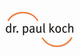 Schriftzug "dr. paul koch" mit zwei orangefarbene Kreisbögen darüber und darunter.