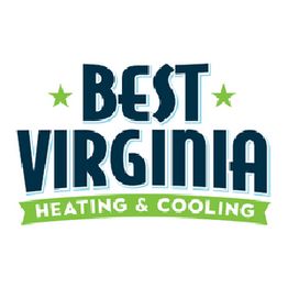 Logo of Best Virginia Heating & Cooling with stars and green banner.