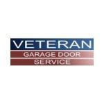 Veteran Garage Door Service logo with blue and red stripes.