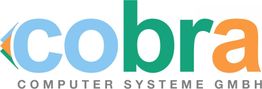 Logo von cobra Computer Systeme GmbH mit bunten Buchstaben.