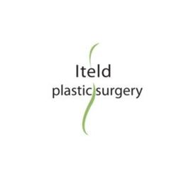 Logo for "Iteld Plastic Surgery" with a green wavy line between the words.