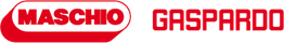 Logo di Maschio Gaspardo con testo rosso su sfondo bianco.