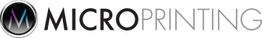 Logo of Microprinting with a stylized 'M' on a black circle next to the text "MICROPRINTING".