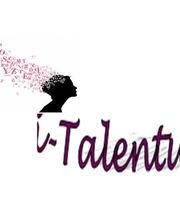 Silueta de cabeza con letras emergentes y texto "i-Talentum" debajo en color morado.