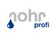 Logo mit grau-blauem Schriftzug: "rohr profi" und blauer Tropfen links.