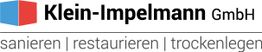 Logo von Klein-Impelmann GmbH mit Slogan: sanieren, restaurieren, trockenlegen.