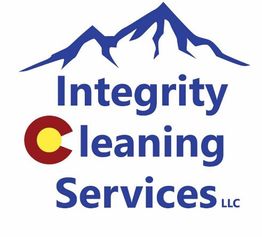 Logo of Integrity Cleaning Services with a mountain design and Colorado flag element.