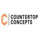 Logo for "Countertop Concepts" with orange emblem and bold black text.