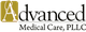 Logo for Advanced Medical Care, PLLC with a stethoscope forming the letter "A".
