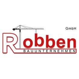 Logo von Robben Bauunternehmen GmbH mit Kran-Illustration.