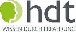 Logo mit grünem Kopfprofil und Text "hdt Wissen durch Erfahrung".