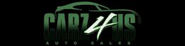 Carz4Us Auto Sales logo in green, featuring a car silhouette above bold text on a black background.