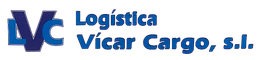 Logotipo de Logística Vicar Cargo, S.L. con letras azules y siglas LVC destacadas.