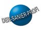 Blauer Kreis mit Schriftzug "DER-SANIER-PROFI" diagonal darüber.