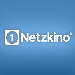 Logo von Netzkino mit weißem Text auf blauem Hintergrund.