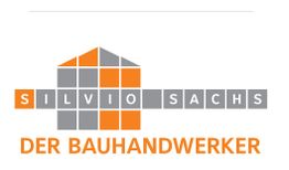 Logo von Silvio Sachs mit geometrischem Dach und Text "Der Bauhandwerker".