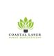 Logo of Coastal Laser and Aesthetics with a green leaf design above the text.