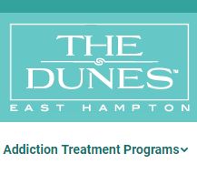 Logo of The Dunes East Hampton; text: "Addiction Treatment Programs".