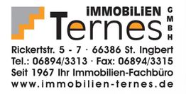Visitenkarte von Immobilien Ternes GmbH mit Kontaktinformationen in St. Ingbert.