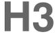 Grauer Buchstabe "H" und Ziffer "3" auf weißem Hintergrund.