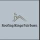 Logo of Roofing Kings Fairburn with a simple roof and chimney design above the text.