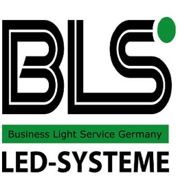 Logo mit Schriftzug: "BLS Business Light Service Germany LED-SYSTEME", mit grünem Punkt.