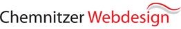 Logo mit Text "Chemnitzer Webdesign" in Schwarz und Rot auf weißem Hintergrund.