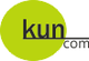 Grünes Kreislogo mit schwarzem Text "kun" und "com" rechts unten.