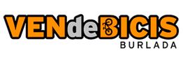 Logo de "VENdeBICIS Burlada" en letras naranjas, negras y grises con una bicicleta en la letra "I".