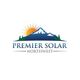 Logo with sun rising over mountains, labeled "Premier Solar Northwest" with trees on either side.