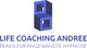 Logo mit Würfeln, Text: "LIFE COACHING ANDREE - Praxis für angewandte Hypnose".
