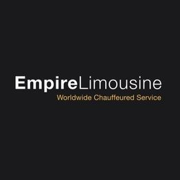 Logo of Empire Limousine with "Worldwide Chauffeured Service" on a black background.