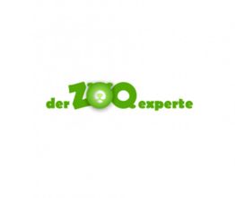 Logo mit grünem Text: "der ZOO experte" auf weißem Hintergrund.