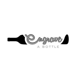 Silhouette of a bottle with the text "Engrave a Bottle" in a stylish font.