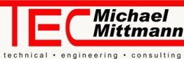 Logo von TEC Michael Mittmann mit Text: "Technical • Engineering • Consulting".