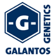 Blaues sechseckiges Logo mit "G", daneben "GENETICS", darunter "GALANTOS" in blauer Schrift.