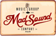 Logo rétro "Mad Sound" avec micro vintage et texte "Music Group Live Cover".