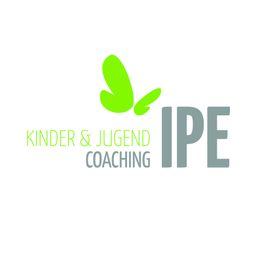 Logo mit grünem Schmetterling und Text: "Kinder & Jugend Coaching IPE".