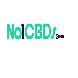 Text logo reading "No1CBDs.com" in green and blue on a white background.