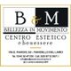 Logo del "Centro Estetico Bellezza in Movimento" con contatti a Mandello del Lario.