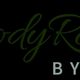 Tekst op een zwarte achtergrond: "BodyRelease BY KELLY" in groene en witte letters.
