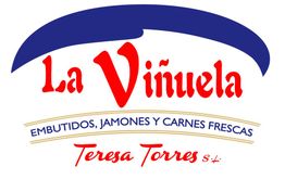 Logo de La Viñuela con texto: "Embutidos, Jamones y Carnes Frescas, Teresa Torres S.L.".