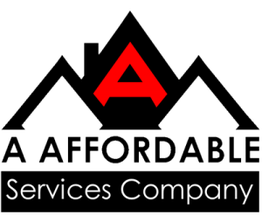 Logo with red "A" and black mountain design reads "A Affordable Services Company."