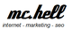 Logo mit dem Text "mc.hell" und dem Untertitel "internet - marketing - seo".