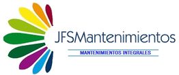 Logotipo de JFS Mantenimientos con texto: "Mantenimientos Integrales" y diseño de pétalos de colores.