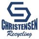 Christensen Recycling logo with stylized "CR" initials in blue.