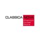 "Logo: Classica Nova, Premium Outlet Store auf rotem Hintergrund."