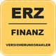 Gelbes Logo mit schwarzem Text: "ERZ FINANZ VERSICHERUNGSMAKLER".